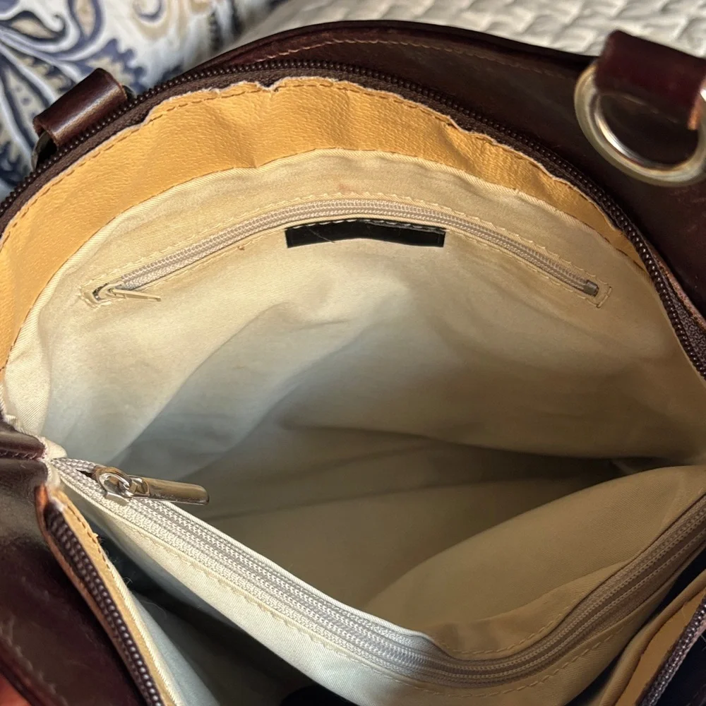 H’Joe Brown Leather Backpack/Shoulder Bag